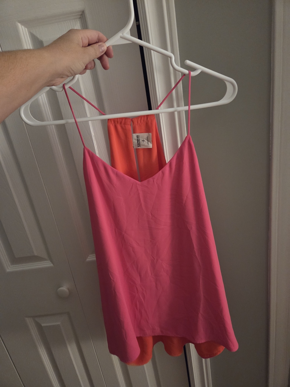 Express Pink Cami with Orange Lining